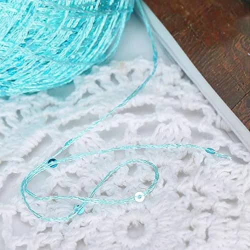 CLISIL Purple Sequin Yarn - Sparkle, Fantasy, Art & Lace Yarn - 100g | Glamorous, Glitter, Suitable for Crochet & Knitting thumbnail 2