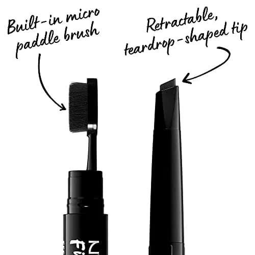 NYX PROFESSIONAL MAKEUP Fill & Fluff Eyebrow Pomade Pencil, Black 0.2g (0.007 Oz) | Matte Finish for Effortless Brows thumbnail 3