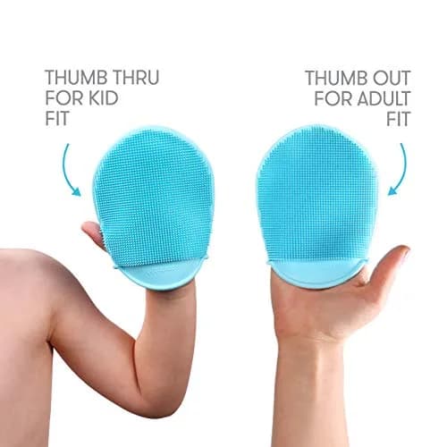 Frida Baby DermaFrida Bath Mitt Silicone | Gentle Exfoliating Toddler Body Brush for All Skin Types thumbnail 5