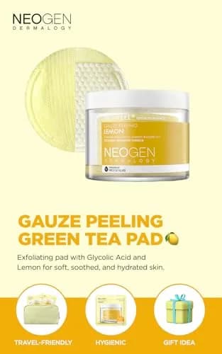 DERMALOGY by NEOGENLAB Bio-Peel Gauze Peeling Pads (Lemon, 8 pcs) | Gentle exfoliation with Lemon & Hyaluronic Acid thumbnail 2