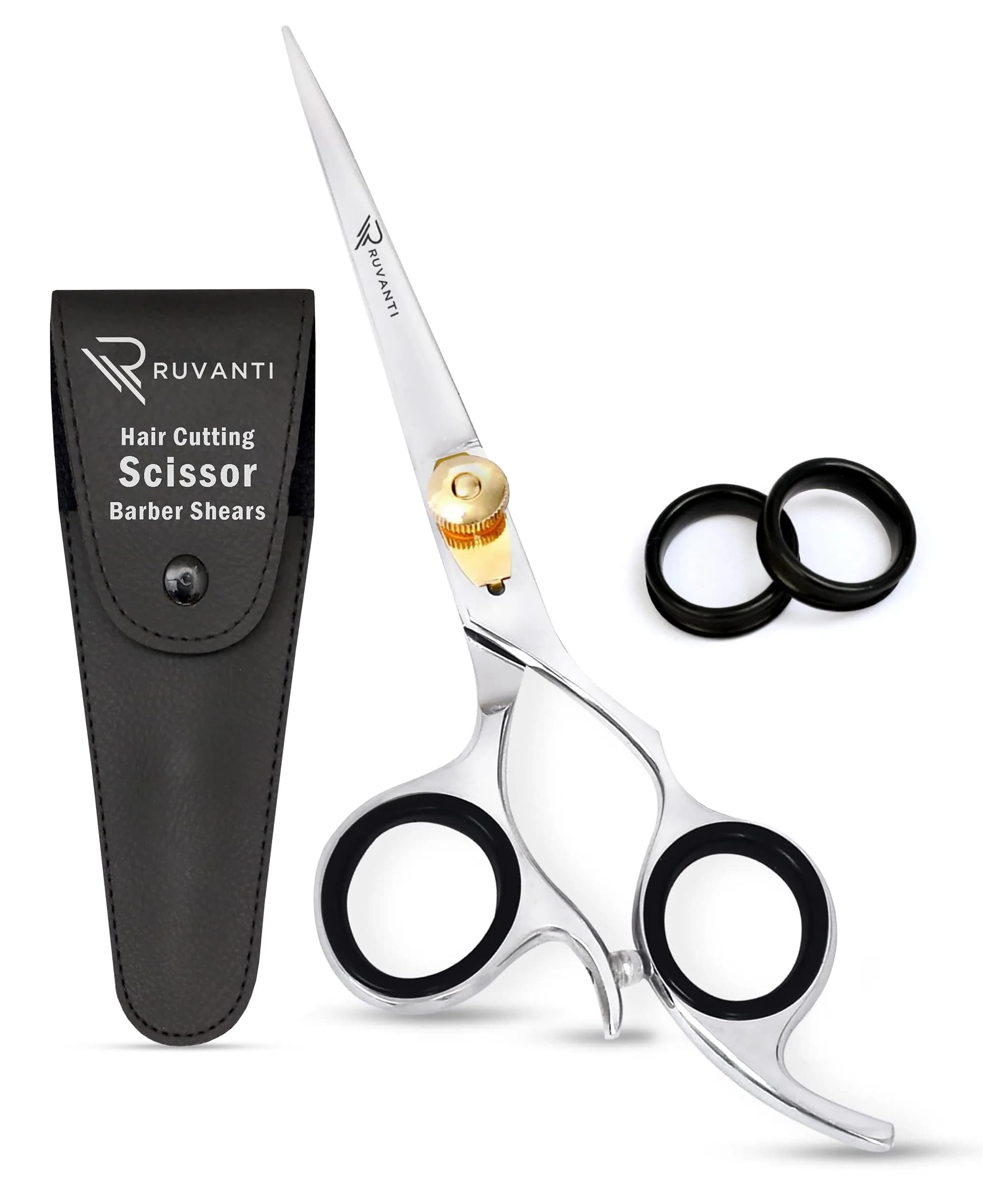 RUVANTI Professional Hair Cutting Scissors & Thinning Shears Kit | 6.5 Inch Japanese Stainless Steel Set (2-Piece) - main product image