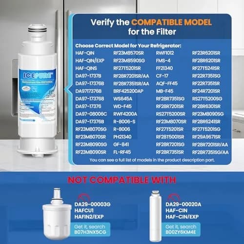 ICEPURE DA97-17376B Refrigerator Water Filter 11.32 oz (321 g) | NSF/ANSI Certified for Safe Drinking Water thumbnail 2