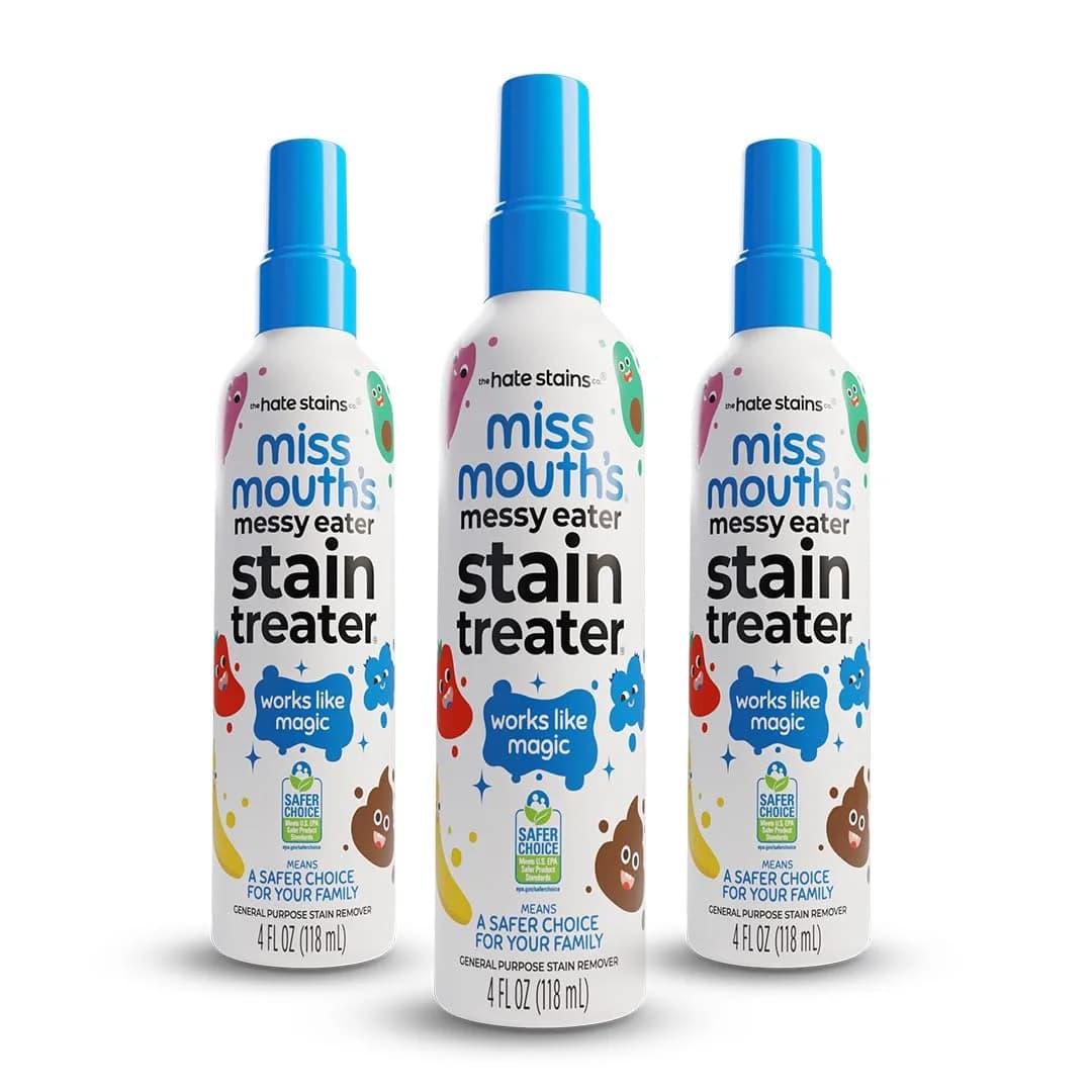 Miss Mouth's Messy Eater Stain Treater Spray - 4oz 3 Pack | Fast-Acting Baby & Toddler Stain Remover