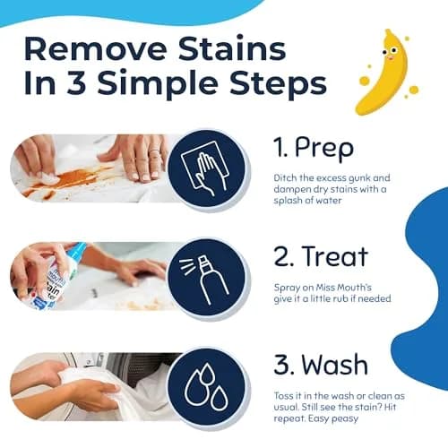 Miss Mouth's Messy Eater Stain Treater Spray - 4oz 3 Pack | Fast-Acting Baby & Toddler Stain Remover thumbnail 8