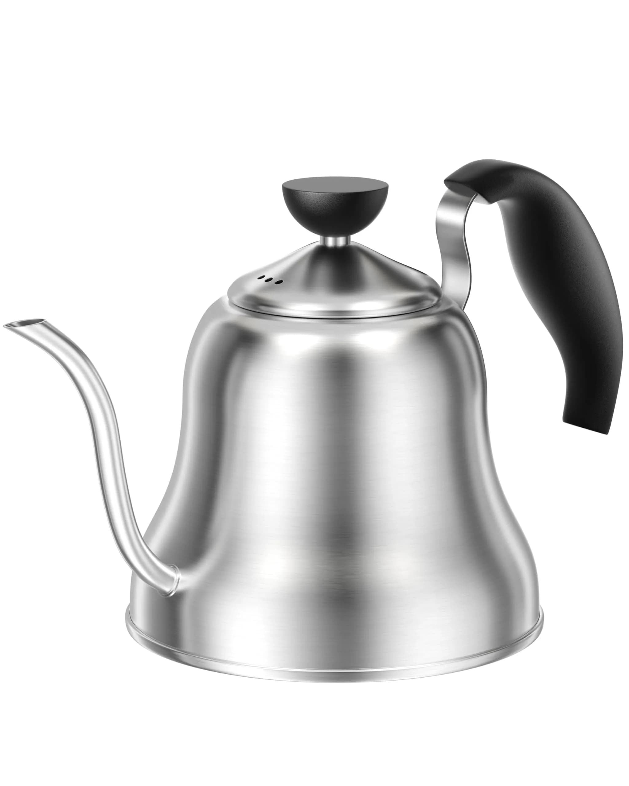 Chefbart Gooseneck Kettle for Pour Over Coffee & Tea, 0.8L (28oz) Brushed Stainless Steel | Precise Flow Control for Drip Brewing
