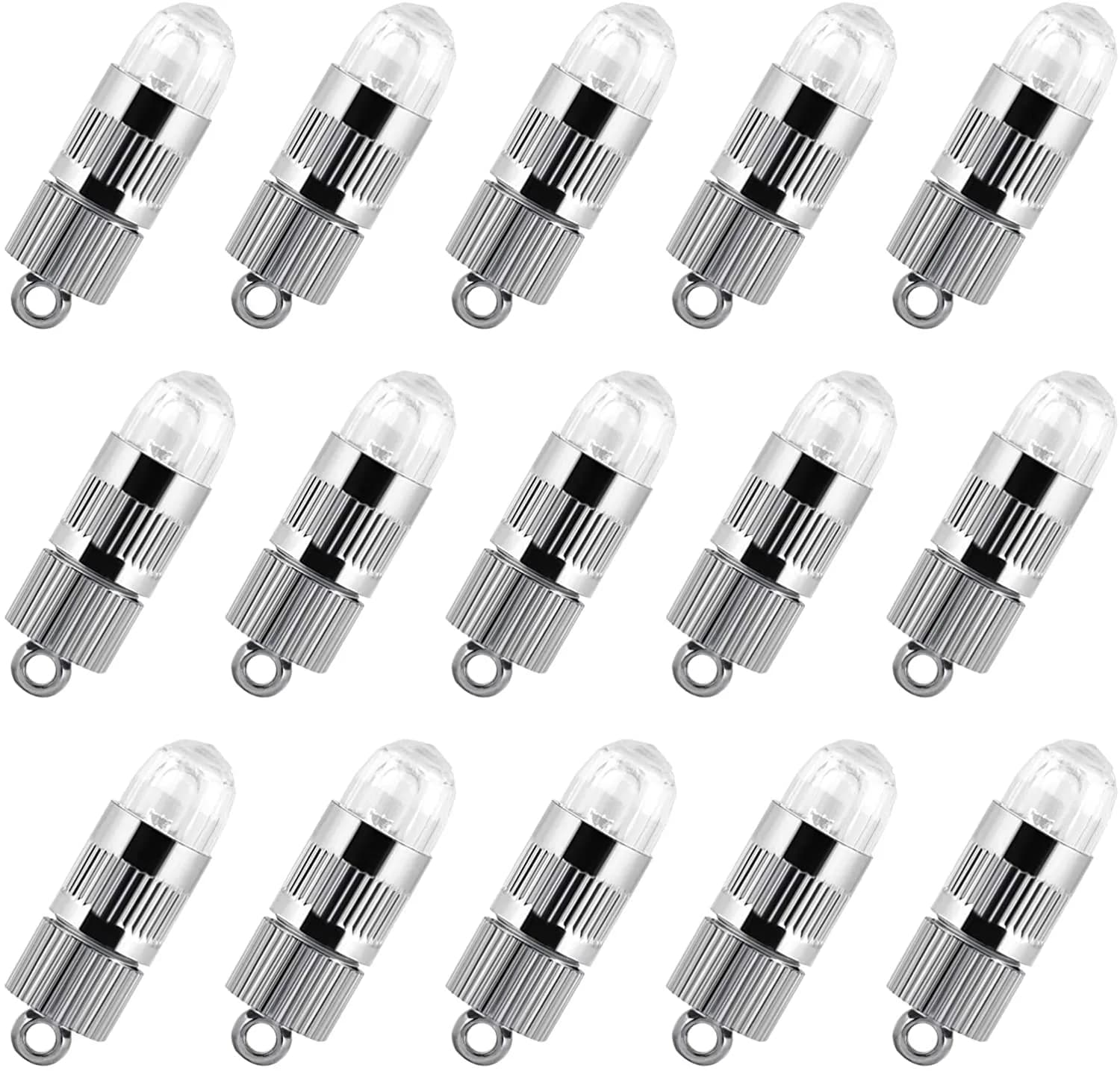 LIHAO 15x Battery Operated Mini LED Lights Warm White | 1.2cm (0.47in) Diameter, 3.5cm (1.38in) Length - main product image