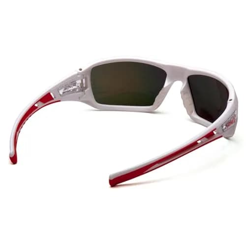 Pyramex Velar Safety Glasses White-Red Frame Sky Red Mirror Lens | ANSI Z87.1 Impact Resistant Polycarbonate thumbnail 4