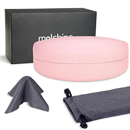 molshine Hard Shell Sunglasses Case Classic Large Pink | Protects Glasses from Extrusion & Falls thumbnail 2