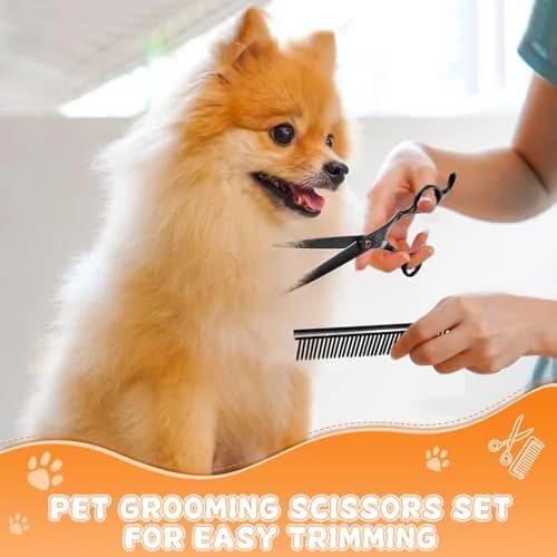 Moontay Dog Grooming Scissors Set, 7 Inch/8 Inch | Professional Shears for Pet Grooming thumbnail 2
