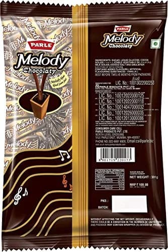 Parle Melody Chocolate Bar 195 g (6.88 oz) | Rich Dark Chocolate Flavor thumbnail 2