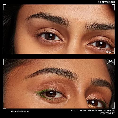 NYX PROFESSIONAL MAKEUP Fill & Fluff Eyebrow Pomade Pencil, Espresso | Dual-Ended Micro Paddle Brush & Precise Teardrop Tip thumbnail 4