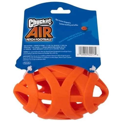 Chuckit! Air Fetch Football Dog Toy, Orange | Breathable, Buoyant & Suitable for All Breeds thumbnail 3