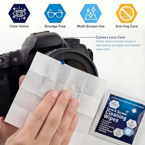 MED PRIDE Lens and Screen Cleaning Wipes 100 Count | Anti-Fog, Scratch-Free, Anti-Static for Eyeglasses & Devices thumbnail 5