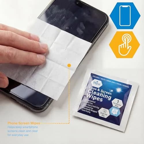 MED PRIDE Lens and Screen Cleaning Wipes 100 Count | Anti-Fog, Scratch-Free, Anti-Static for Eyeglasses & Devices thumbnail 7
