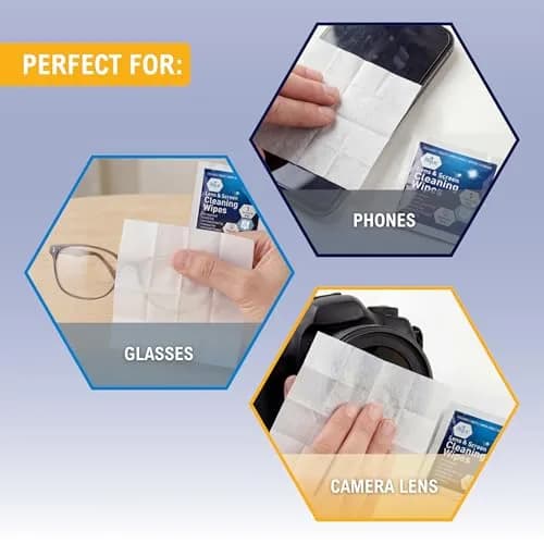 MED PRIDE Lens and Screen Cleaning Wipes 100 Count | Anti-Fog, Scratch-Free, Anti-Static for Eyeglasses & Devices thumbnail 9