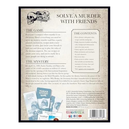 Murder Mystery Party Death by Chocolate Game, 6-8 Players, Ages 18+ | Interactive Dinner Party Game thumbnail 9