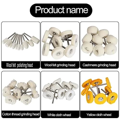 FPPO 1Inch Polishing Buffing Wheel Set with 3mm Shank | 50 Pieces for Rotary Tools thumbnail 3
