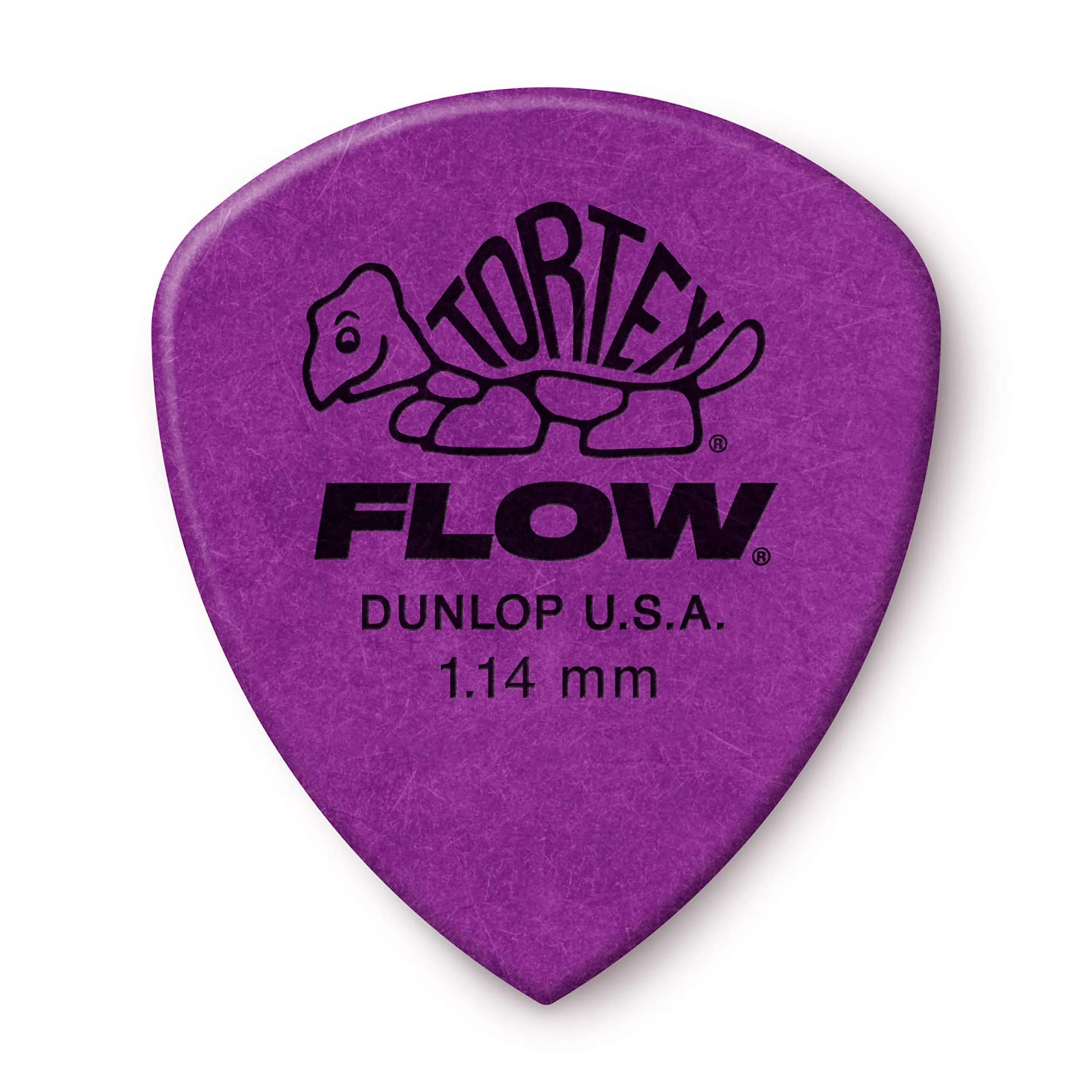 Jim Dunlop Tortex® Flow® Pick .50MM | Bright, Snappy Attack, Durable & Made in USA — Purple / 1.14mm