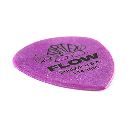 Jim Dunlop Tortex Flow Pick 1.14mm Purple 12-Pack | Precision Attack for Guitar thumbnail 3