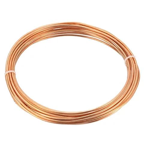 uxcell Copper Refrigeration Tubing 1.6mm OD x 0.6mm ID x 2m (6.5 Ft) Soft Coil | HVAC System Pipe thumbnail 1
