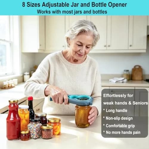 Otstar Jar Opener & Bottle Opener for Seniors with Arthritis, Weak Hands | Effortless Grip & Durable Design thumbnail 4