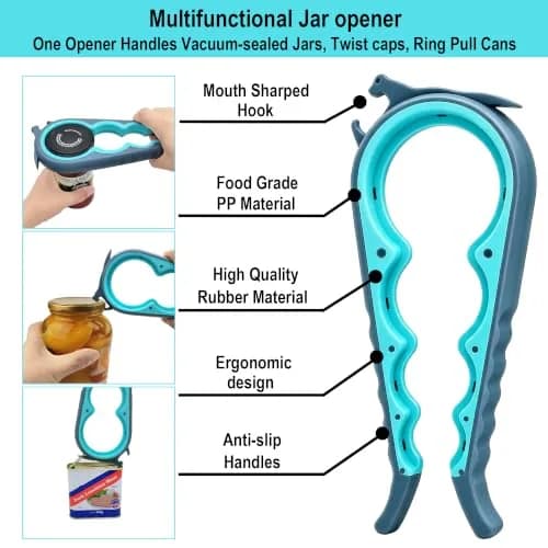 Otstar Jar Opener & Bottle Opener for Seniors with Arthritis, Weak Hands | Effortless Grip & Durable Design thumbnail 3