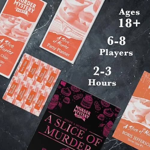 Murder Mystery Party A Slice of Murder Game 561 g (19.8 oz) | Interactive Dinner Party Game for 6-8 Players thumbnail 4