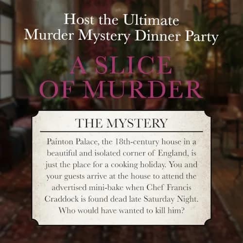 Murder Mystery Party A Slice of Murder Game 561 g (19.8 oz) | Interactive Dinner Party Game for 6-8 Players thumbnail 3
