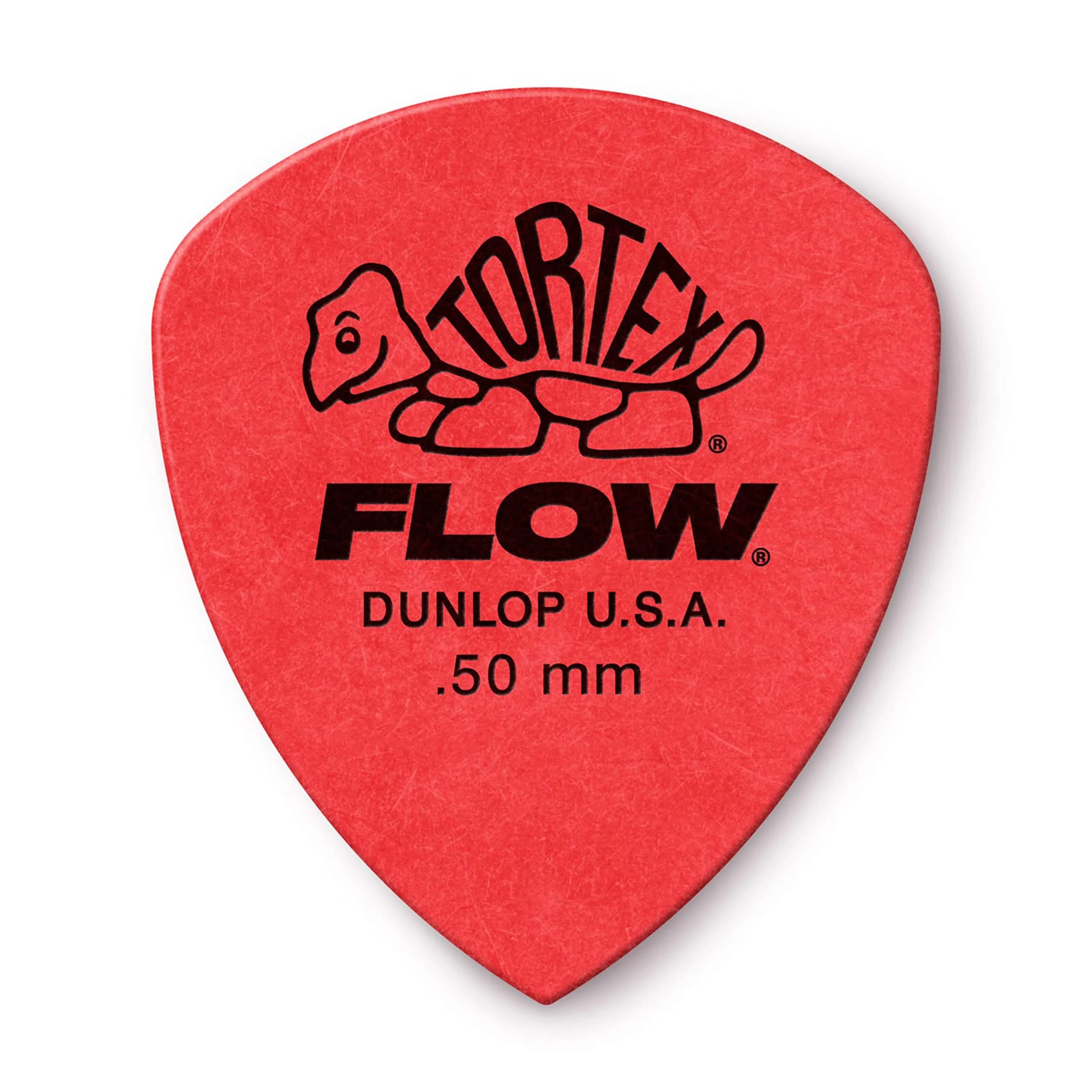 Jim Dunlop Tortex® Flow® Pick .50MM | Bright, Snappy Attack, Durable & Made in USA