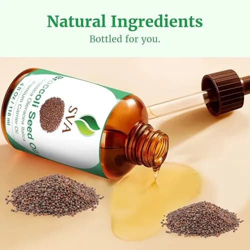 SVA ORGANICS Broccoli Seed Carrier Oil 118ml (4 Fl Oz) | Cold-Pressed for Skin & Hair thumbnail 8