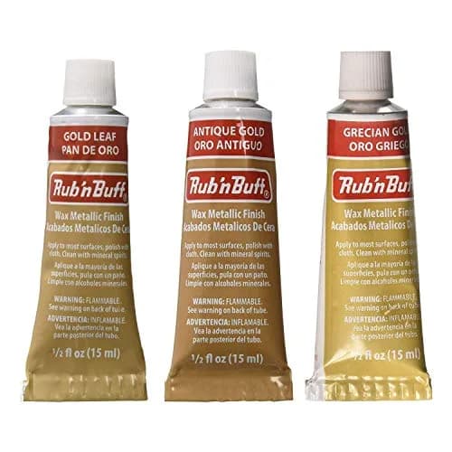 F|S FRAMER SUPPLY Amaco Rub 'N Buff Wax Metallic Finish, 3 Color Gold Assortment (Gold Leaf, Antique and Grecian Gold) | Museum-Quality Gold Finish thumbnail 1