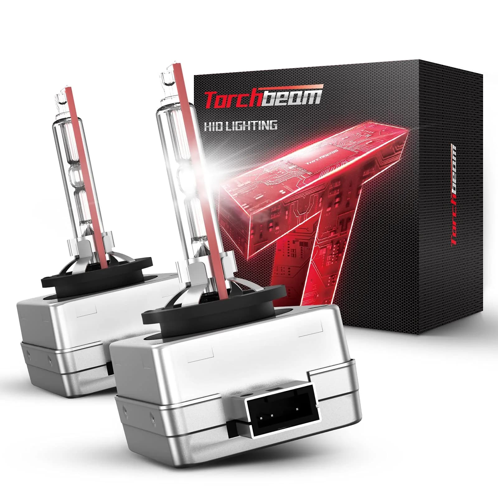 Torchbeam D1S HID Xenon Headlight Bulbs 6000K Cool White 3800 Lumens (Pack of 2) | 300% Brighter Lighting