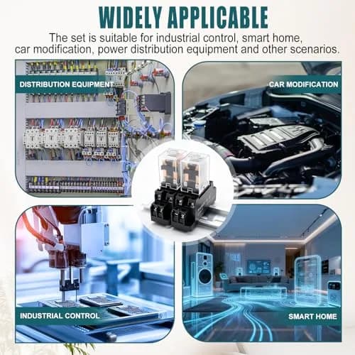 mxuteuk HH52P DPDT Electromagnetic Power Relay AC 24V Coil, 5A, 8-Pin, 2-Pack with DIN Rail Mount | Industrial Automation Control thumbnail 6
