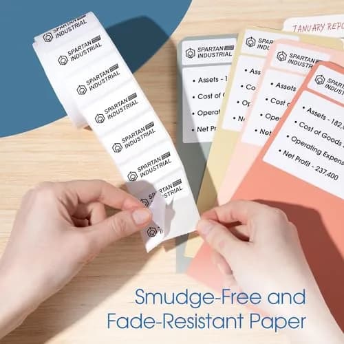 Spartan Industrial 3" X 2" Direct Thermal Labels (7000 Count, 10 Rolls) | Perforated, Fade & Scratch Resistant thumbnail 4