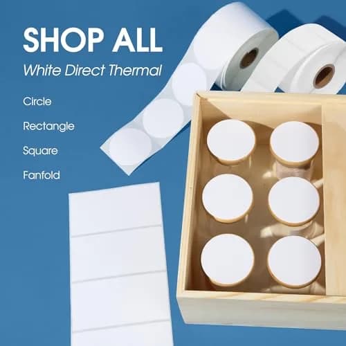 Spartan Industrial 2" x 1" Direct Thermal Labels (13,000 Count, 10 Rolls) | Perforated Matte White Paper thumbnail 7