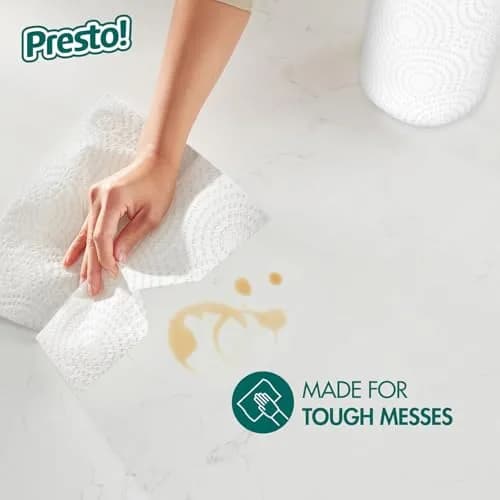 Presto! Ultra-Strong Premium Paper Towels 6 Rolls | 158 Sheets per Roll, White, Flex-a-Size, Equivalent to 19 Regular Rolls thumbnail 4