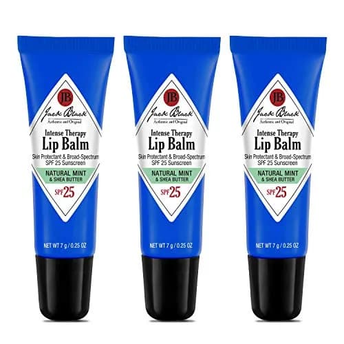 Jack Black Intense Therapy Lip Balm SPF 25 (3 x 7.4ml / 0.25 Oz) | Natural Mint & Shea Butter thumbnail 1