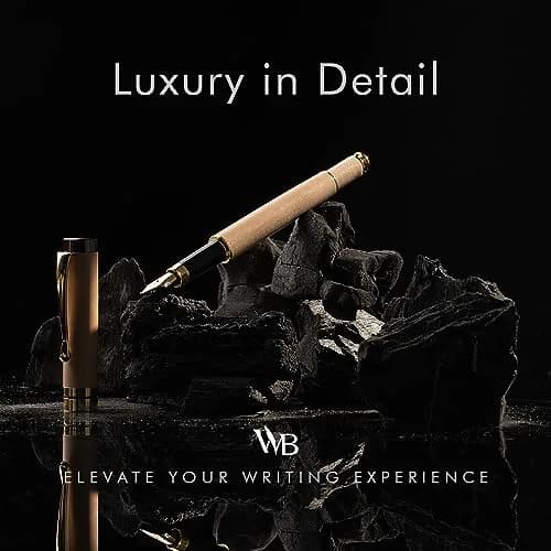 Wordsworth & Black Bamboo Wood Fountain Pen Set for Writing, Medium Nib, 14.1 cm (5.55 in) | Luxury Writing Instrument for Professionals thumbnail 2