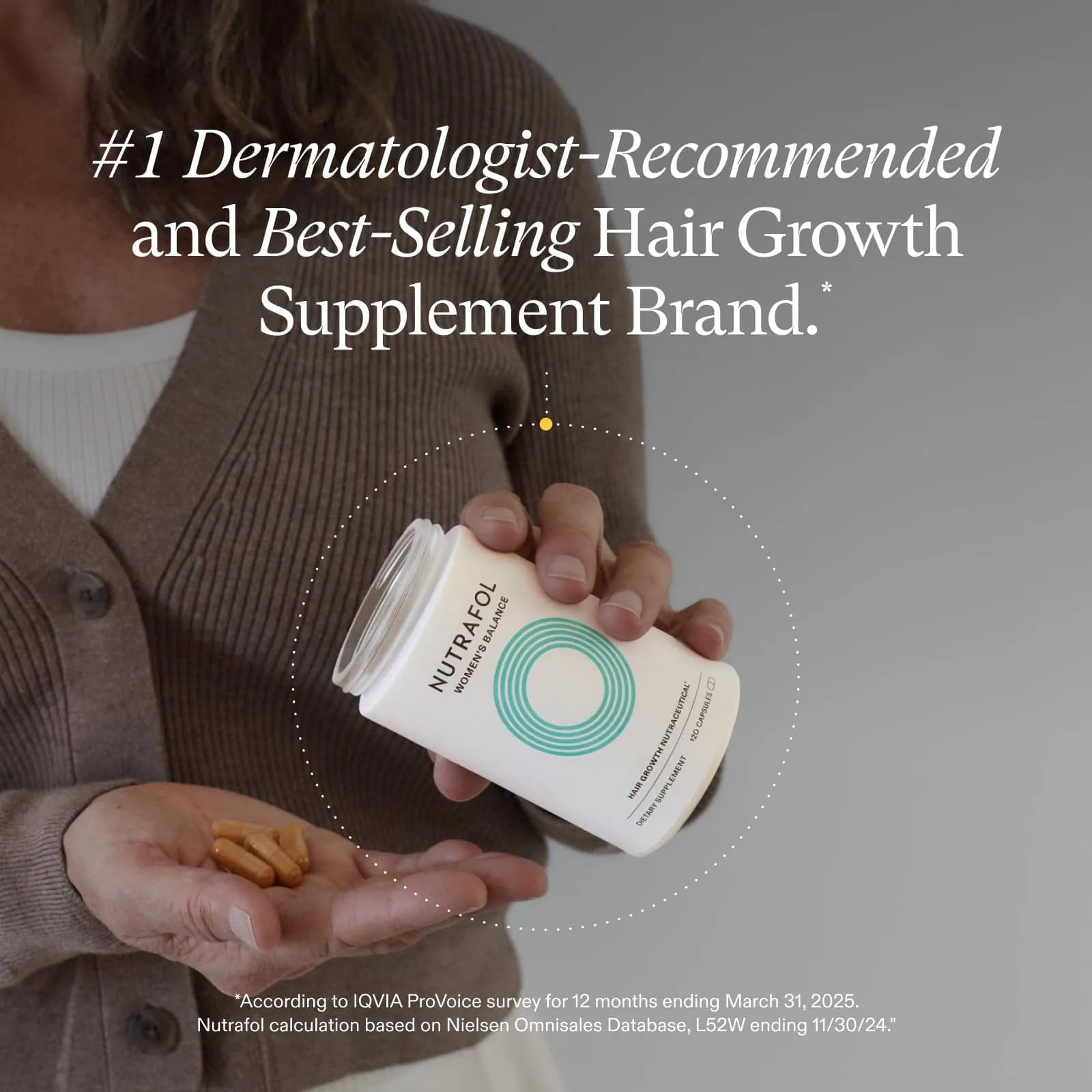 Nutrafol Women's Balance Hair Growth Supplements for Ages 45+, Clinically Tested for Thicker Hair & Scalp Coverage, 1 Month Supply thumbnail 2