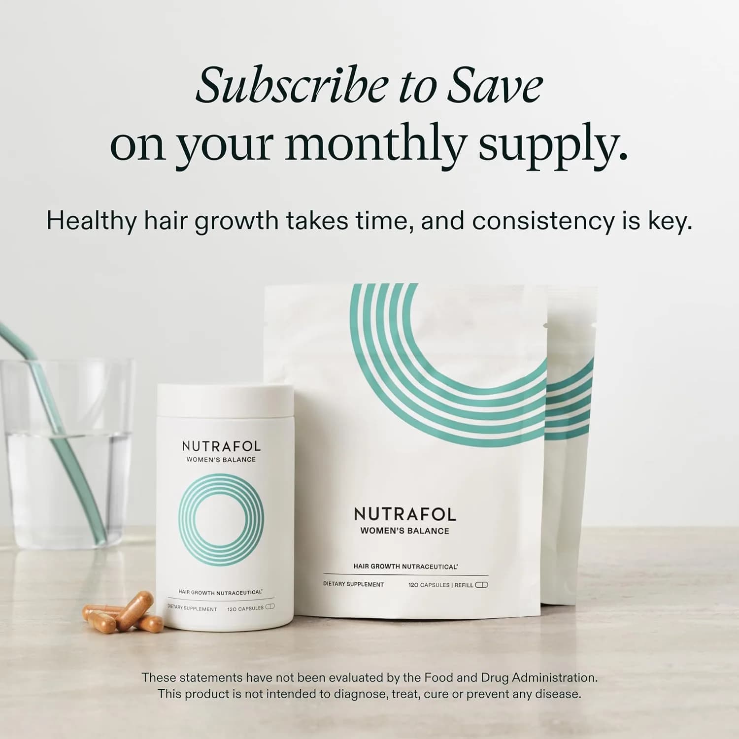 Nutrafol Women's Balance Hair Growth Supplements for Ages 45+, Clinically Tested for Thicker Hair & Scalp Coverage, 1 Month Supply thumbnail 8