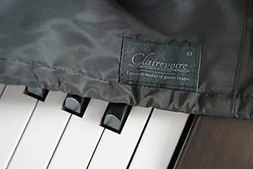 Clairevoire Adjustable Piano Keyboard Cover – Reversible Midnight Black/Red, Anti-Dust & Water Protection, Fits 57.8" (147 cm) Keyboards with Book-stand Opening thumbnail 4
