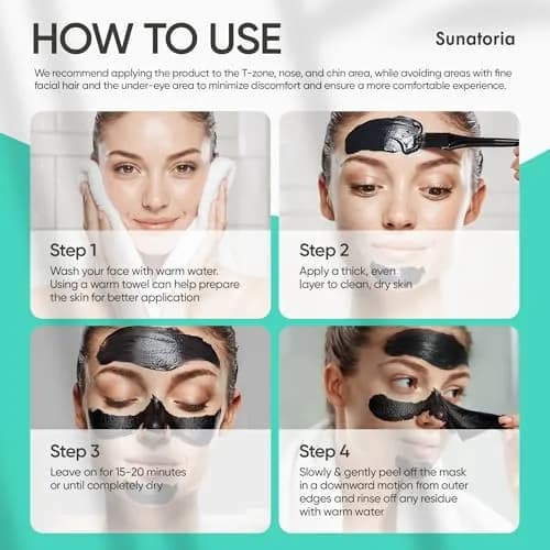 SUNATORIA Original Black Peel Off Face Mask 60ml (2.04 fl oz) | Purifying Charcoal Mask for Oily Skin thumbnail 9