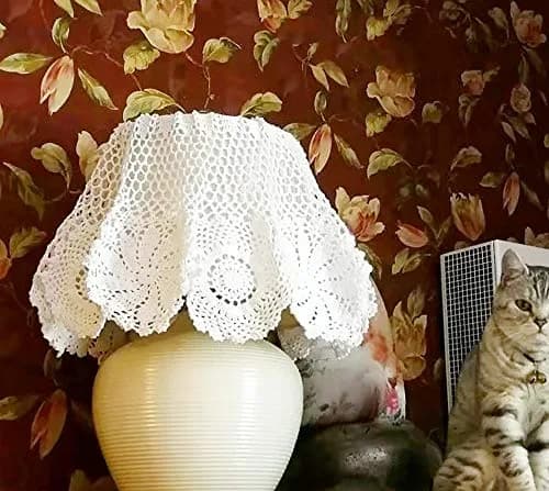 Hetao Handmade Crochet Round Tablecloth Doilies Lace Table Covers White 90 cm (35 Inch) | Elegant Lace Design for Weddings & Home Decor thumbnail 5