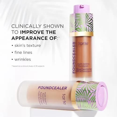 tarte babassu foundcealer dewy foundation SPF 20 | Medium Coverage, Vegan, Cruelty-Free, 27S light-medium sand thumbnail 7