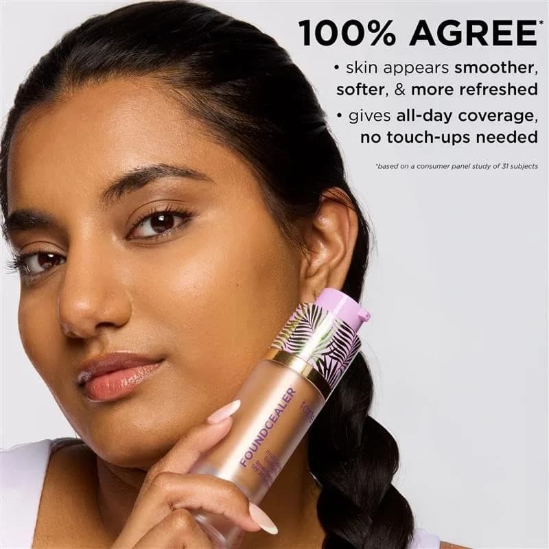 tarte babassu foundcealer dewy foundation SPF 20 | Medium Coverage, Vegan, Cruelty-Free, 27S light-medium sand thumbnail 4
