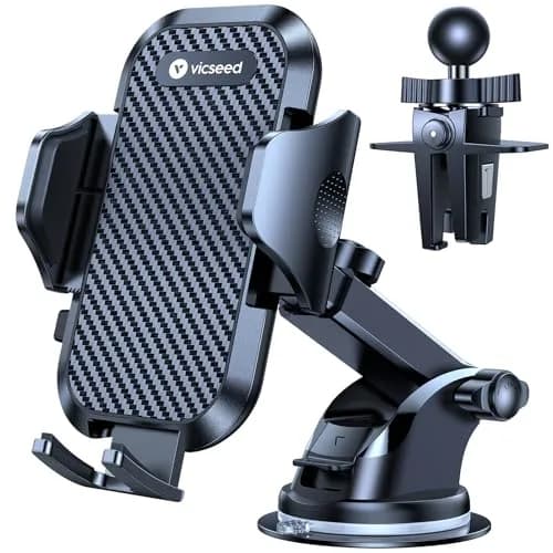 VICSEED 2026 Ultimate Sturdy Car Phone Holder 95+LBS Suction | Universal Long Arm Mount for Car Dashboard & Windshield thumbnail 1