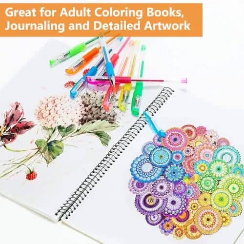 Aen Art Gel Pens for Adult Coloring Books, 30 Colors, Fine Point, 0.8mm | Bright & Vivid Colors for Art & Craft thumbnail 4
