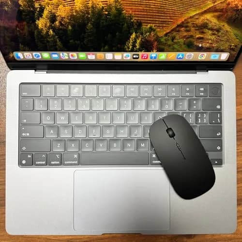 KLO Rechargeable Wireless Mouse | Bluetooth 5.2/3.0, USB-C/2.4G, 1600 DPI, Black thumbnail 4