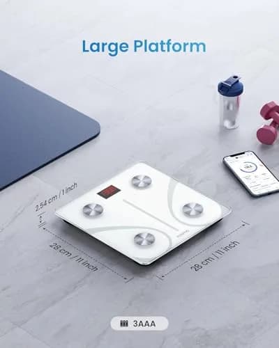 RENPHO Smart Body Weight Scale with BMI & Body Fat, 13 Metrics, 180 kg Capacity thumbnail 8