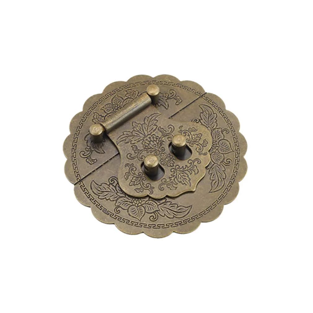 Tiazza Antique Brass Hasp Buckle Lock Latch 9cm (3.54") | Vintage Style Hardware for Boxes & Furniture - main product image